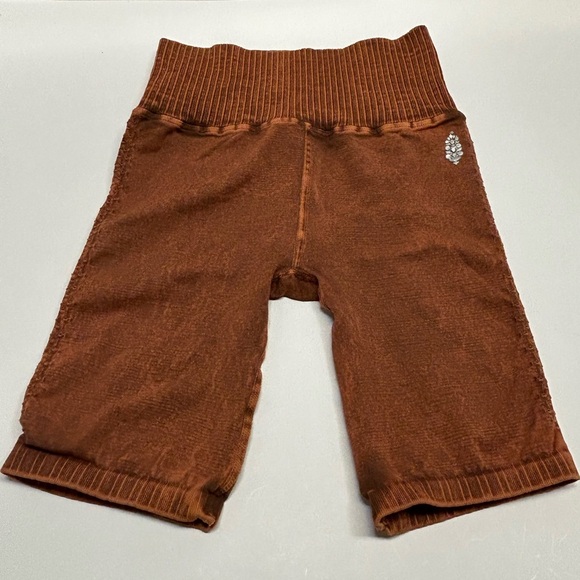 Free People Movement Bike Shorts NEW Women XS/S Good Karma High Rise Amber - Picture 6 of 16